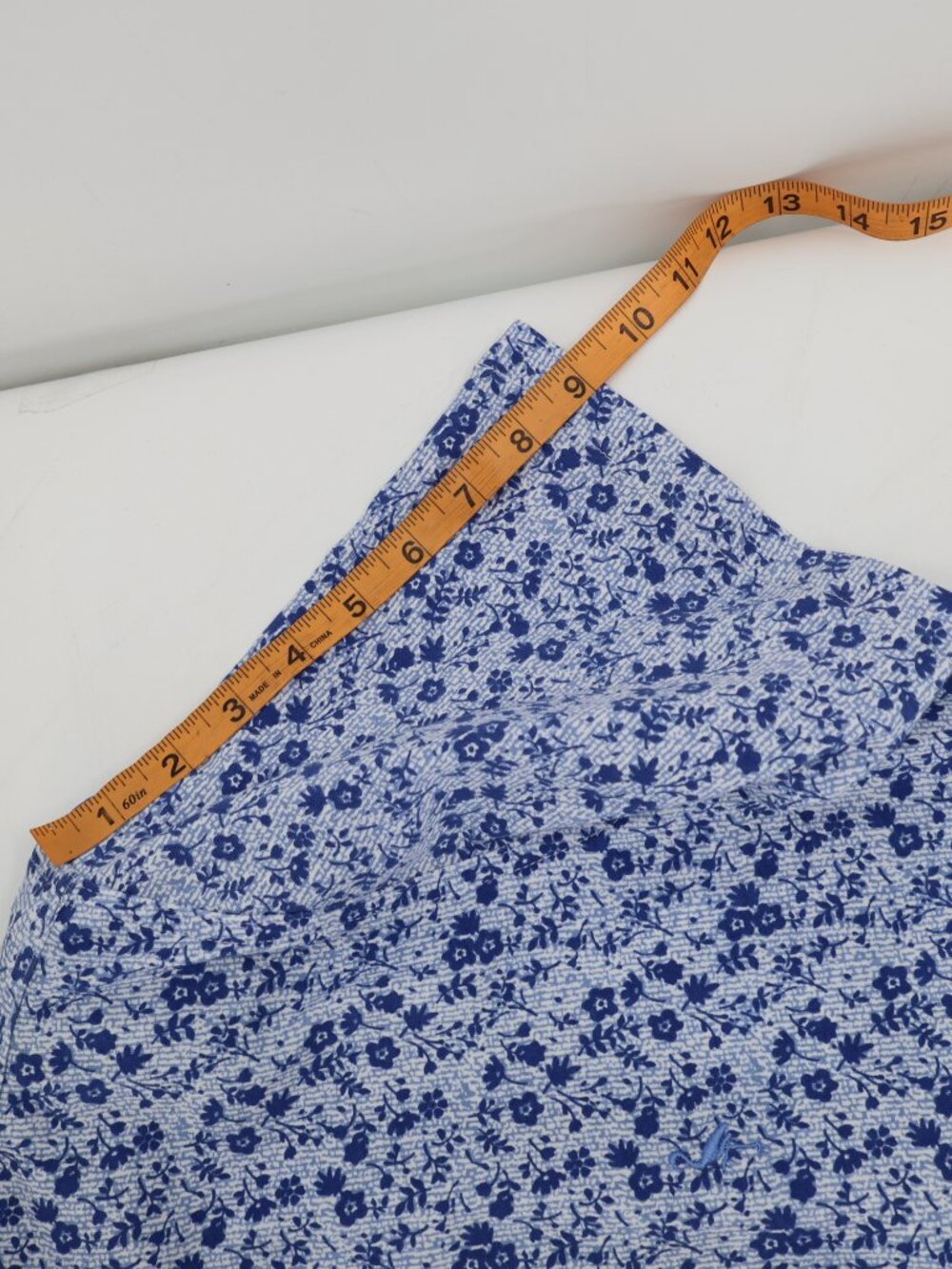 NWT TailorByrd Shirt Men's Medium Blue Floral Short Sleeve Button Up Cotton - Picture 9 of 12